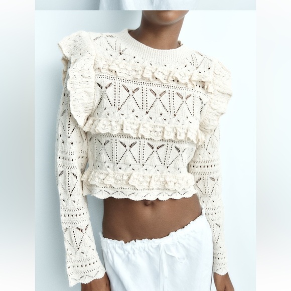 NWT Zara Knit Top - M - Picture 3 of 9